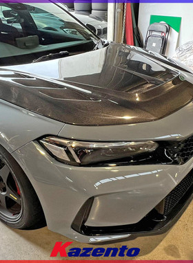 适用本田Type R改装件FL5 碳钎维机盖 Mugen无限车头盖散热引擎盖