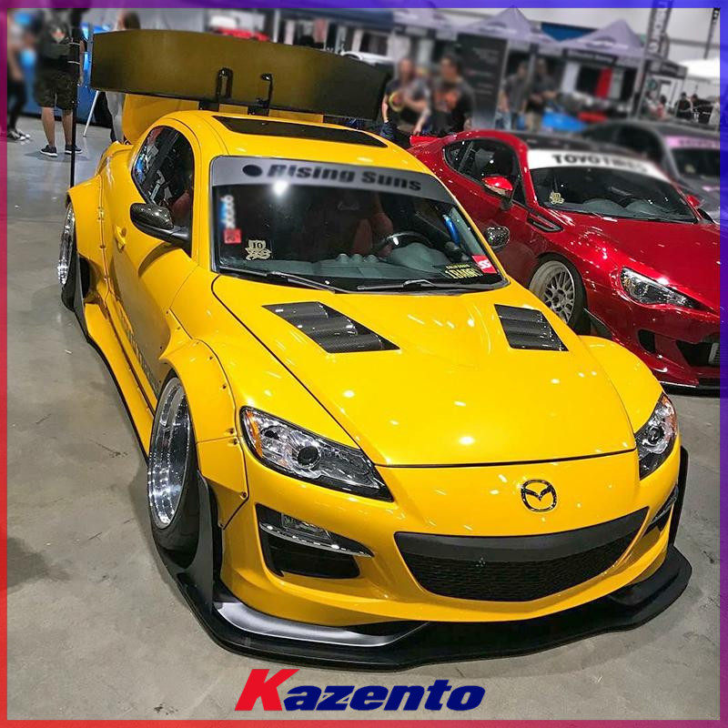 适用Mazda马自达RX8 前后轮眉侧裙尾翼改装件 火箭兔全套宽体包围