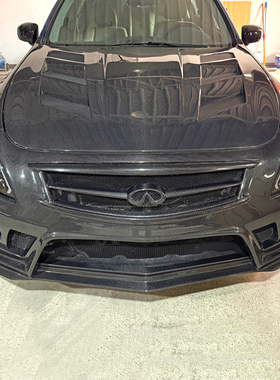 适用英菲尼迪G35 G37 Q40碳纤维包围改装 KZ款前保险杠前脸大包围