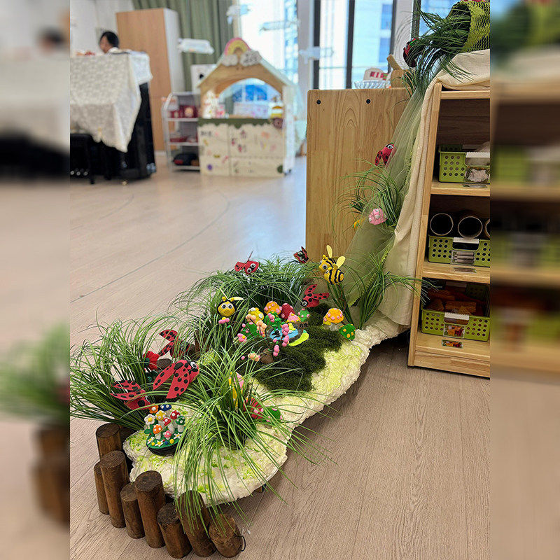 春季装饰幼儿园环创仿真草丛仿真苔藓美工区材料开学教室布置装饰
