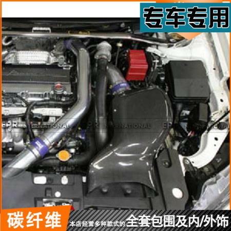 Evolution叁菱EVO10代碳纤维改装Kan风箱进气管套件空气净化套件图片