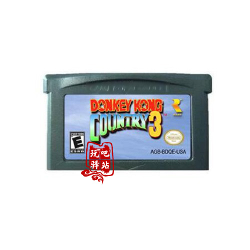 GBA游戏卡带 GBASP游戏卡 Donkey Kong Country3 大金刚3 英文版