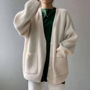 jacket loose knitted cardigan style Sweater lazy women and
