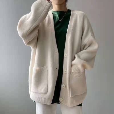women's Sweater jacket loose and lazy style knitted cardigan