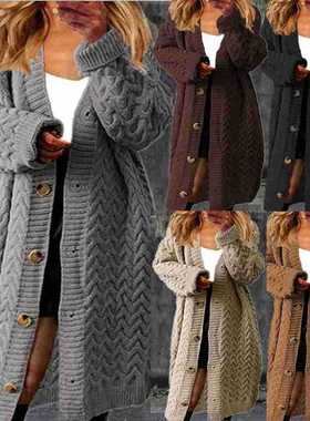 Autumn winter knitwear womens loose oversized long cardigan