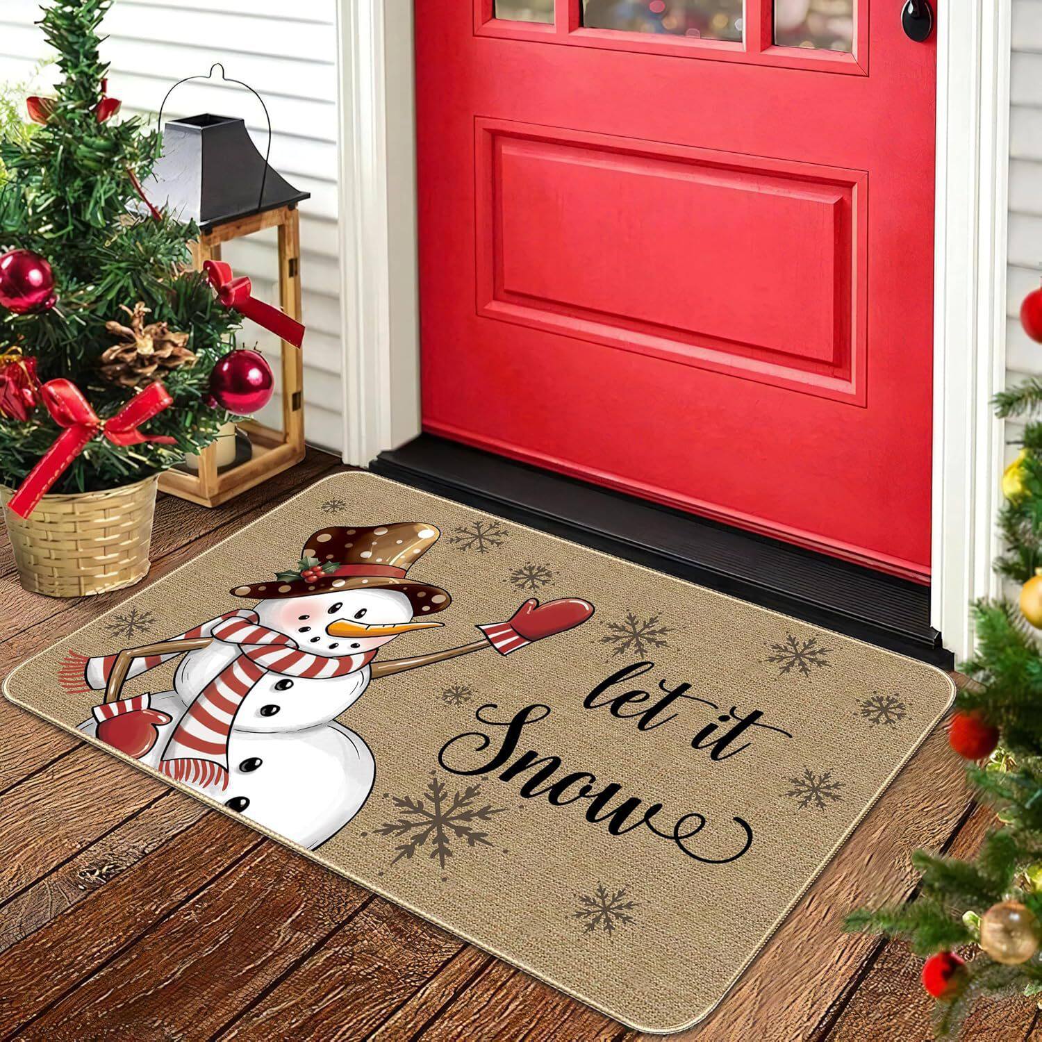 New Christmas decoration floor mat, living room entrance,
