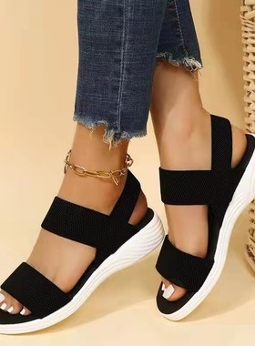 女平跟女鞋罗马凉鞋大码women fat sndls romn shoes big size 43