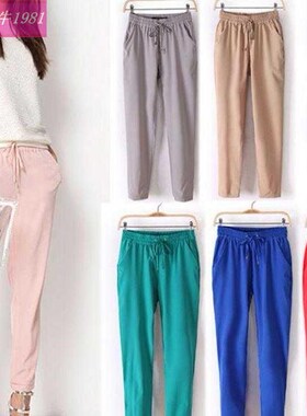 雪纺裤子女2019summer for women casual pants ladies pants