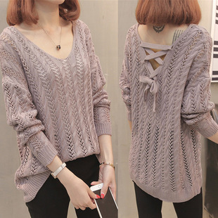 sweater for women Spring fitting knitted loose pullover back