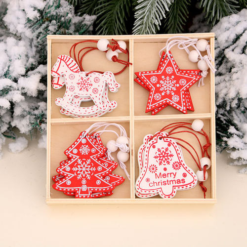 Wooden small pendant Christmas tree pendant Christmas small