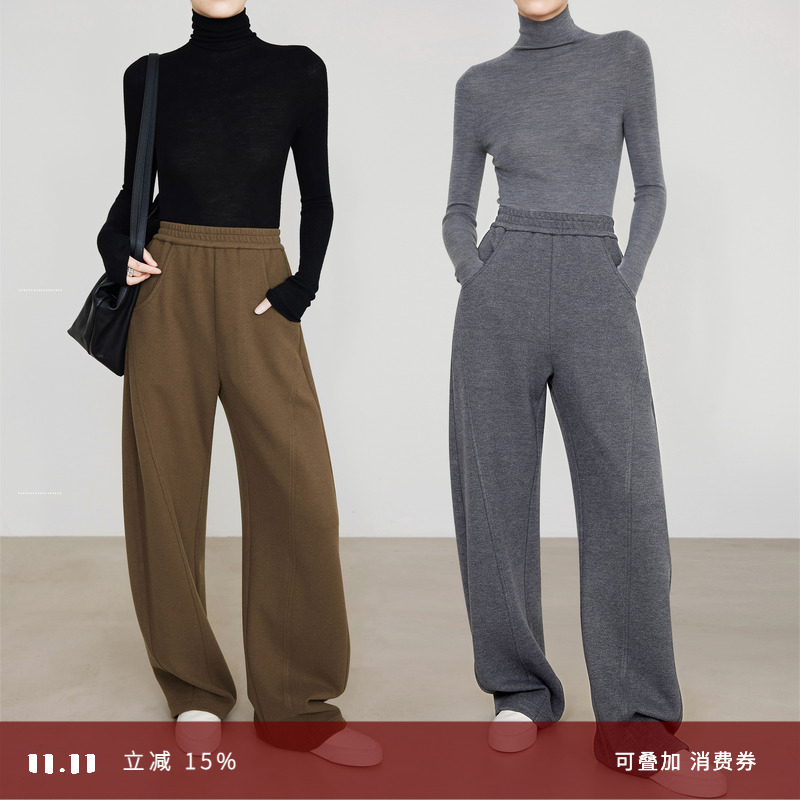 夏莫卡超软糯一条过冬羊毛香蕉裤