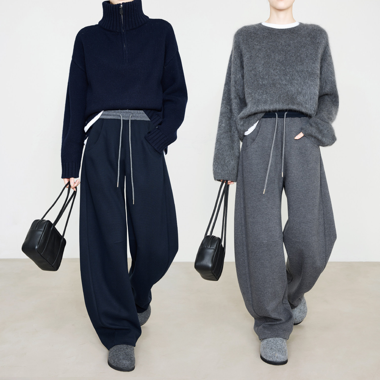 夏莫卡蚕丝醋酸羊毛卫裤加厚保暖小火炉撞色松紧腰休闲弯刀裤7957,女装/女士精品,卫裤,淘宝优惠券,粉丝福利购,淘宝优惠卷