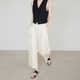 裤 夏莫卡藏青色九分阔腿裤 row风极简西装 休闲奶奶裤 7725 女夏新款