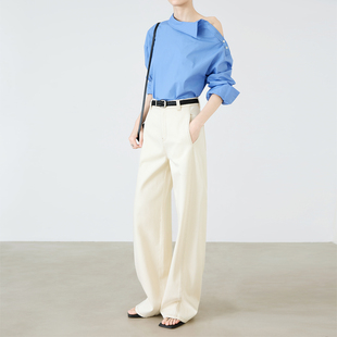 夏莫卡拱针绣线天丝棉牛仔裤女2026新款静奢老钱风显瘦直筒裤9708