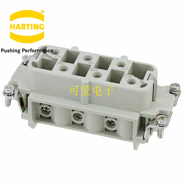 哈丁harting重载连接器 09310062711 han 6 hsb-f 6芯 母头