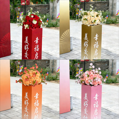 交车仪式玫瑰花球仿真花艺橱窗婚礼楼盘交付开业庆典年会活动装饰