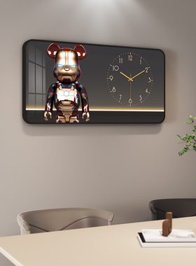 kaws大尺寸电表箱装饰画带时钟餐厅空开关盒电闸配电箱遮挡画挂画