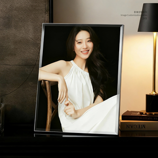 水晶相框摆台高级感照片定制加打印洗做成6寸8结婚照周岁写真画框