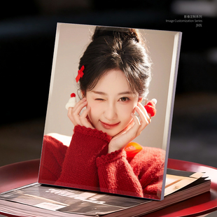 水晶相框摆台高级感照片定制加打印冲洗结婚照周岁写真儿童照画框