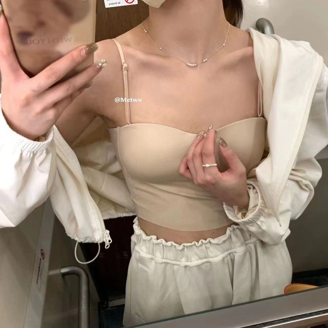 Hers 主理人挚爱一生推显圆圆胸型超薄隐形粉底液吊带背心内衣bra