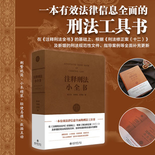 注释刑法小全书 一本有效法律信息全面的刑法工具书