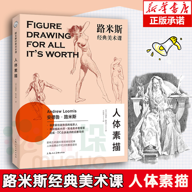 路米斯经典美术课人体素描头手素描素描基础创意插画艺术专业绘画初学者启蒙安德鲁素描教育绘画艺术西方经典美术技法正版