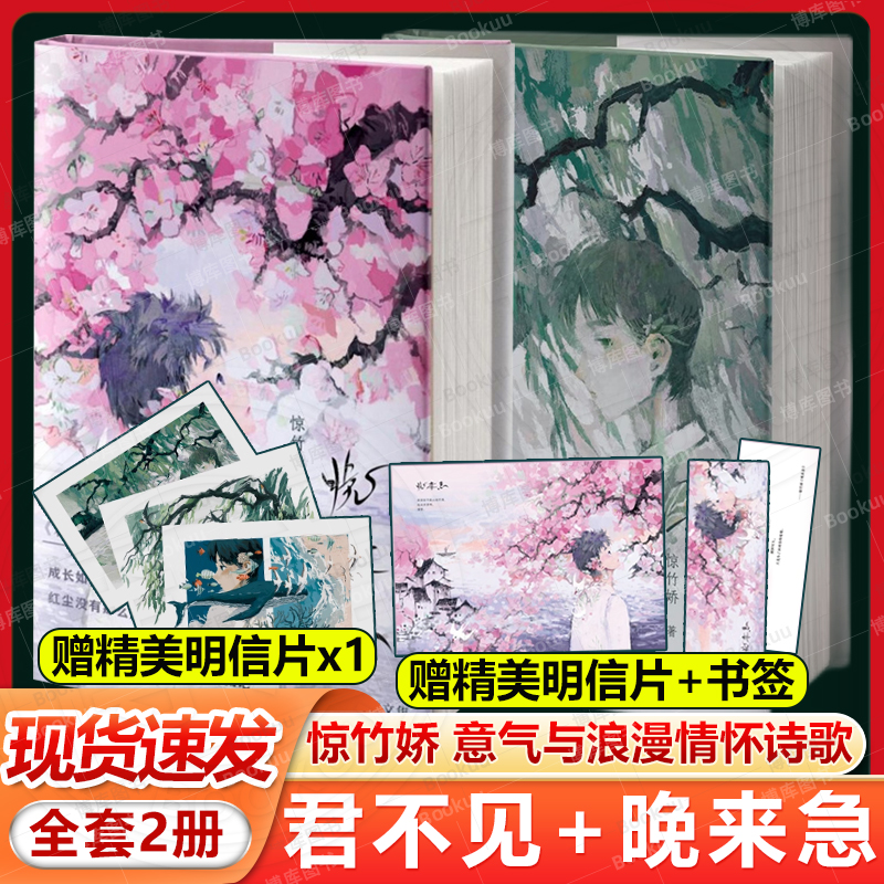 君不见+晚来急全2册任选 惊竹娇著 你一句春不晚 我就到了真江南 作者S部青春诗集 长短句 少年意气与浪漫情怀现当代文学书籍正版