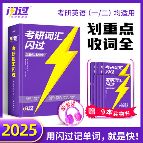 2025考研英语词汇闪过+长难句