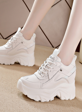 10CM内增高老爹鞋女2026春季新款女鞋爆款厚底松糕显瘦休闲小白鞋