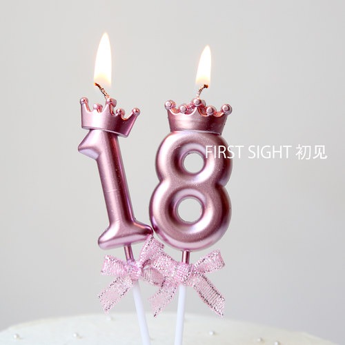 皇冠数字蜡烛蛋糕装饰插件公主女孩生日派对氛围感布置拍照道具