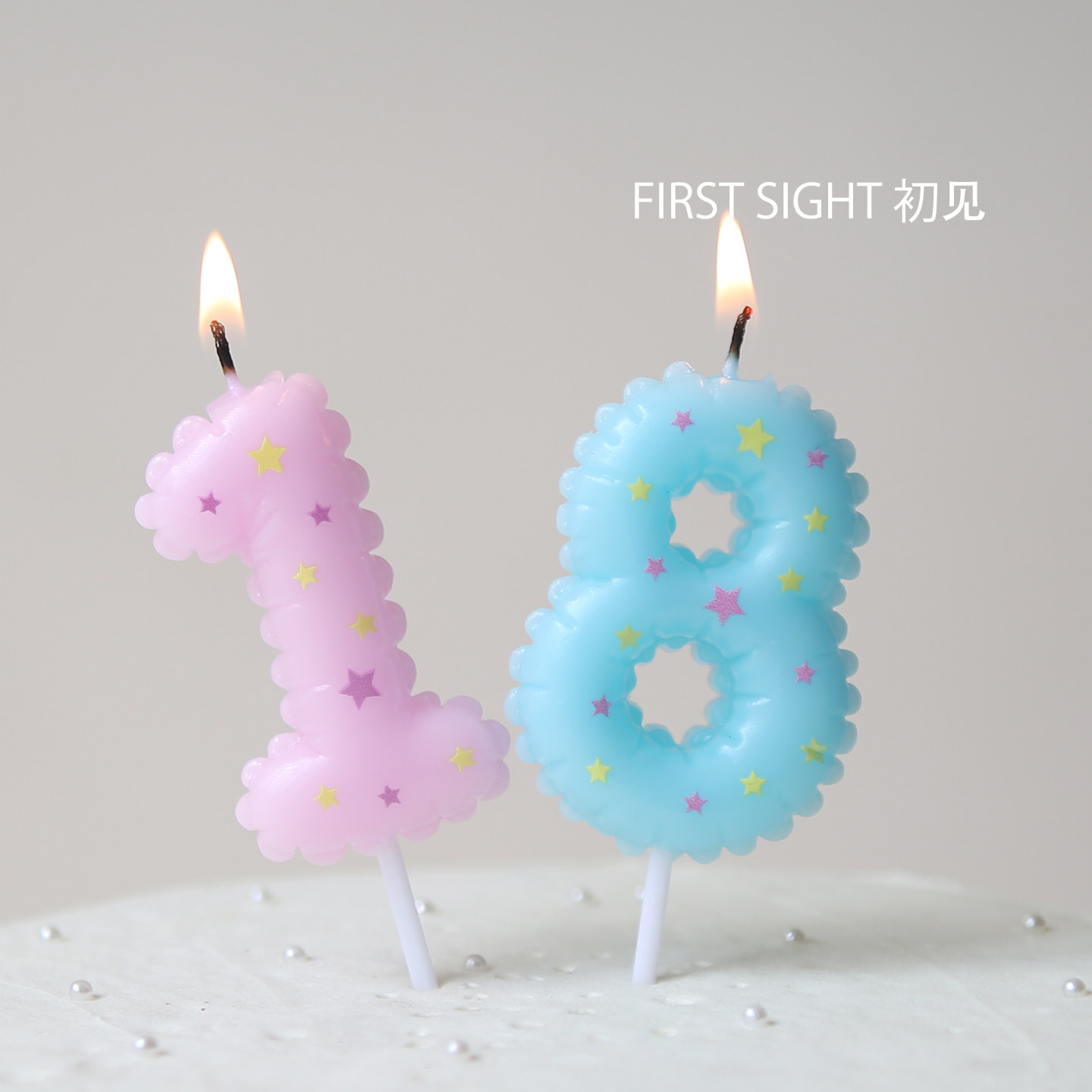 生日数字蜡烛马卡龙色男孩女孩儿童生日派对ins甜品蛋糕装饰插件图片