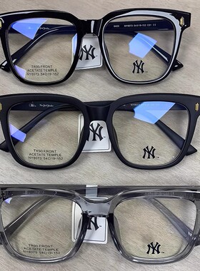 MLB纽约洋基防蓝光镜中框素颜近视镜架透明框女网红镜男8073
