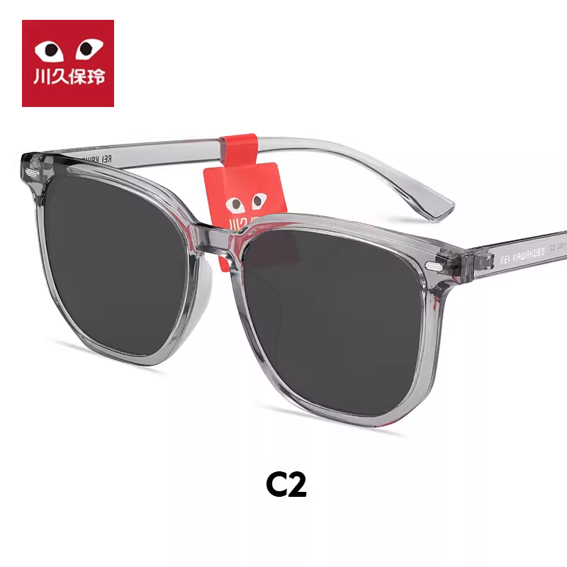 潮牌时尚透明墨镜女2024新款开车眼镜防紫外线太阳镜男偏光配近视