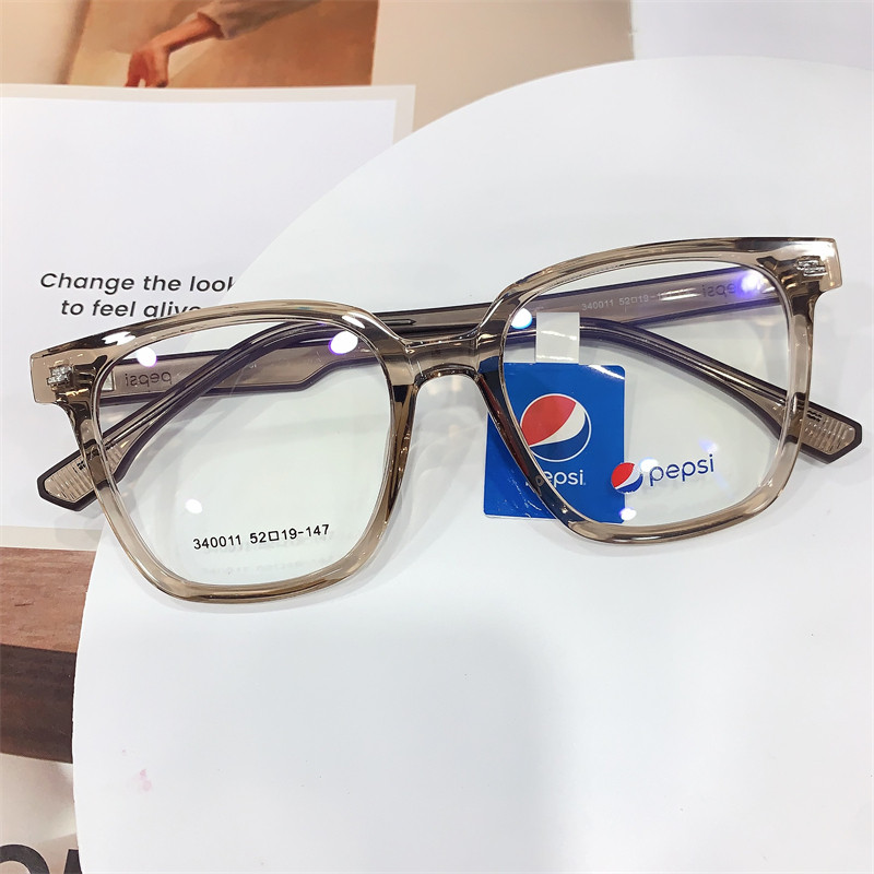 52mm百事可乐pepsi眼镜框方框眼镜框近视镜超轻TR架340011
