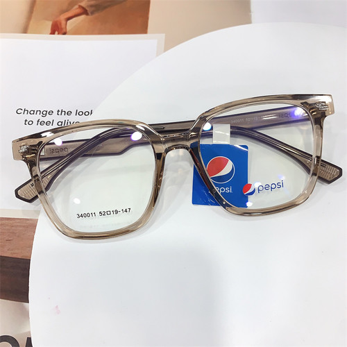 52mm百事可乐pepsi眼镜框方框眼镜框近视镜超轻TR架340011