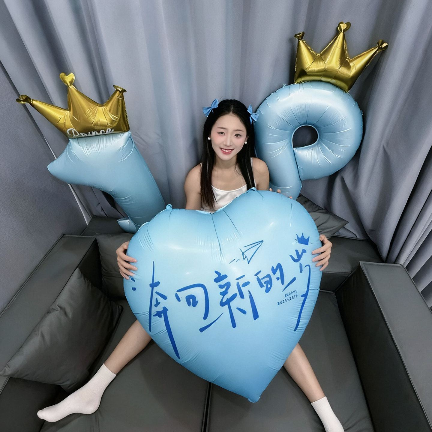 40寸蓝色大爱心气球铝膜装饰生日派对氛围仪式感场景布置拍照道具,节庆用品/礼品,气球,淘宝优惠券,粉丝福利购,淘宝优惠卷