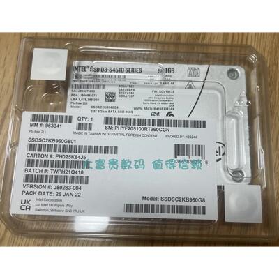 全新 正品 Intel 960G SSD SATA S4510 固态硬盘 SSDSC2KB960G801
