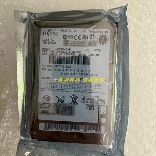 FUJITSU/富士通 MHV2040AH MHV2040AT 40G 2.5寸 并口 IDE 硬盘