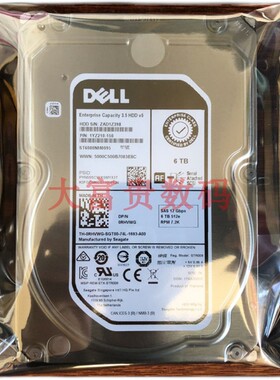 全新 DELL/戴尔 ST6000NM0095 0RHVWG 6T SAS 3.5 7.2K服务器硬盘