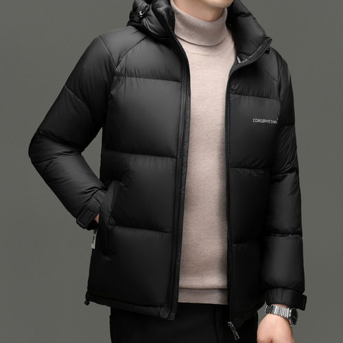 男连帽可拆棉衣2025冬季新款中年人棉服加厚保暖棉袄爸爸装外套