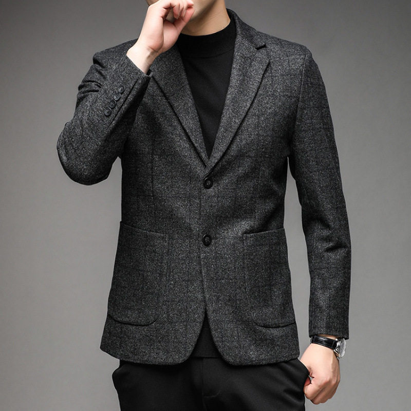 休闲西装外套男士中年2025春季新款修身西服春秋单西上衣爸爸装,男装,休闲西服,淘宝优惠券,粉丝福利购,淘宝优惠卷