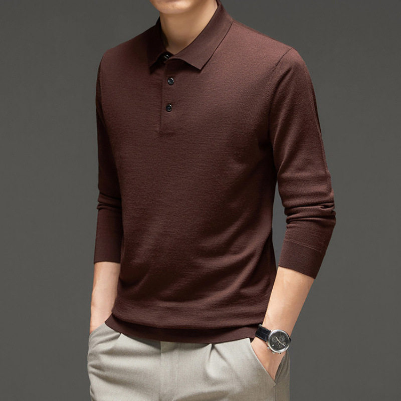 2025秋薄款纯羊毛衫男翻领毛衣男士打底羊毛衫长袖T恤衫上衣,男装,针织衫/毛衣,淘宝优惠券,粉丝福利购,淘宝优惠卷
