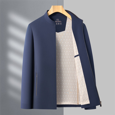 秋冬大白鲨男装官方旗舰店忘不了同款男士行政夹克翻领干部外套装