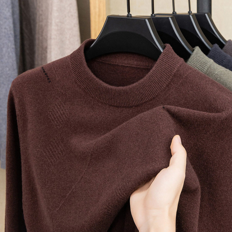 中年男士羊毛衫2025秋冬圆领加厚保暖爸爸装毛衣打底针织衫,男装,针织衫/毛衣,淘宝优惠券,粉丝福利购,淘宝优惠卷