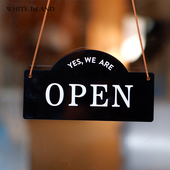 亚克力指引挂牌正在营业中制店铺营业时间休息门口有事外出提示牌