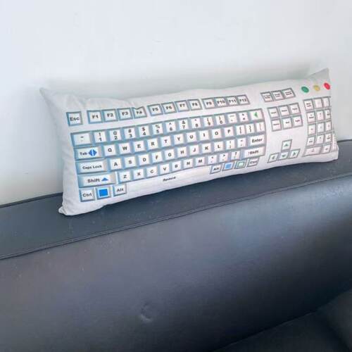 新款可拆洗复古键盘靠垫抱枕