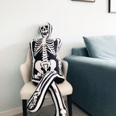 圣诞礼物个性 礼物摆件家具纹身店酒吧 超大骷髅架抱枕靠垫玩偶个性