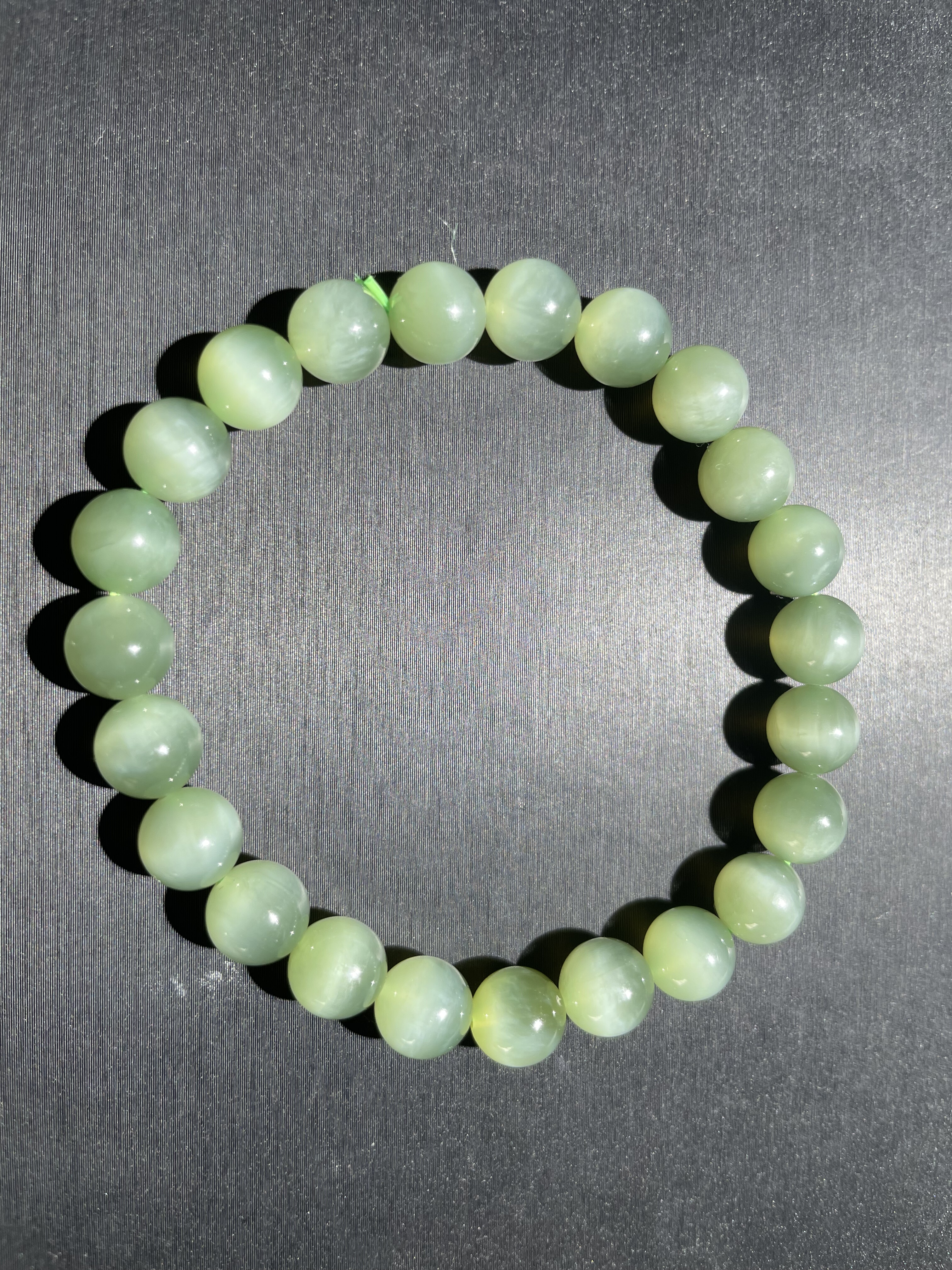 俄罗斯碧玉卡8猫眼手串