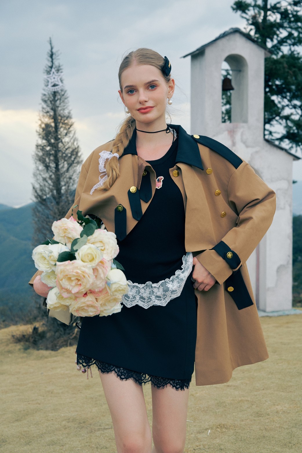 佘诗曼同款Aimme sparrow25春夏棕色外套时尚通勤百搭休闲风衣女