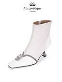A.b.poetique时装 DECO彩宝短筒靴子 短靴子女ART 鞋 手工高端时尚